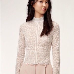 Wilfred (Aritzia) Adriane Blouse in Black sz S